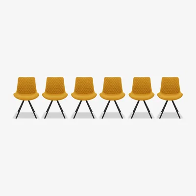 Furniture Village Ion Set of 6 Fabric Dining Chairs