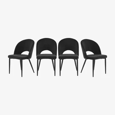 Furniture Village Set of 4 Angelo Faux Leather Chairs
