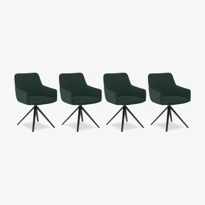 Furniture Village Jose Set of 4 Swivel Dining Arm Chairs