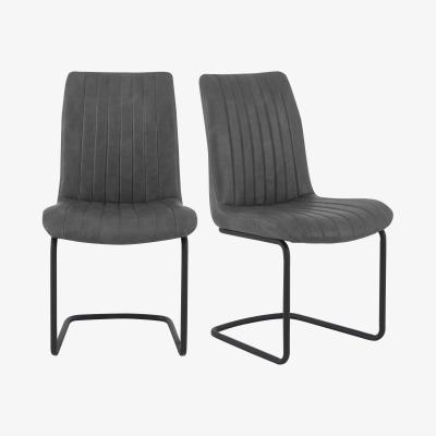 Furniture Village Bodahl - Terra Pair of Dining Chairs - Vintage Grey