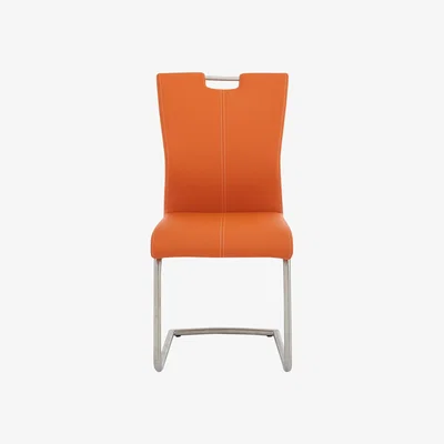 Furniture Village Ideas Handle-back Chair with Cantilever Base - Orange