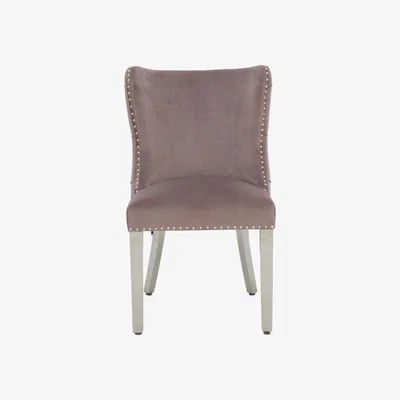 Furniture Village Marvel Chrome Button Back Dining Chair - Blu