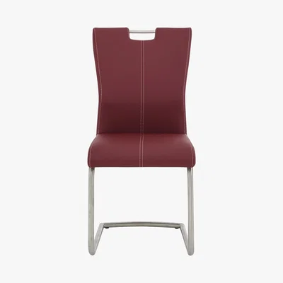 Furniture Village Ideas Handle-back Chair with Cantilever Base - Red