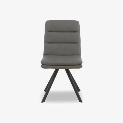 Furniture Village Bodahl - Njord Faux Leather Swivel Dining Chair - Grey