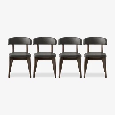 Furniture Village Connubia - Siren Set of 4 Smoke Wooden Leg Dining Chairs