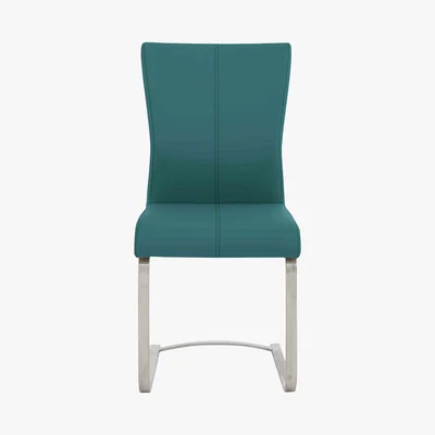 Furniture Village Ideas Chair with Cantilever Base - Green