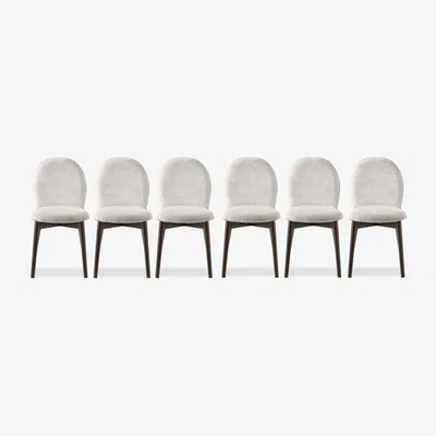 Furniture Village Connubia - Riley Set of 6 Mid Smoke Wooden Leg Dining Chairs
