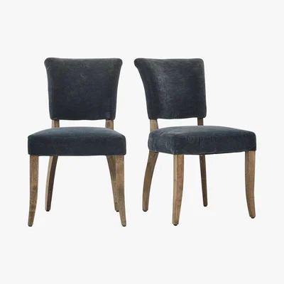 Furniture Village Barbican Pair of Moleskin Dining Chairs