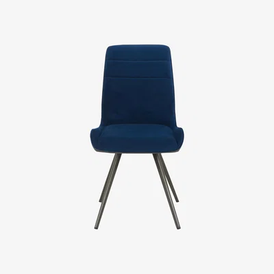 Furniture Village Samurai Velvet Dining Chair - Blue