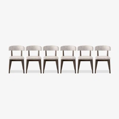 Furniture Village Connubia - Siren Set of 6 Smoke Wooden Leg Dining Chairs