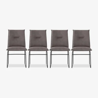 Furniture Village Connubia - Maya Set of 4 Black Metal Leg Dining Chairs
