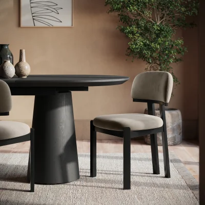 Furniture123 Set of 2 Mink Velvet Dining Chairs - Otto