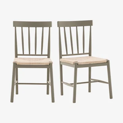Furniture123 Eton Dining Chairs Set of 2 Sage Green - Caspian House