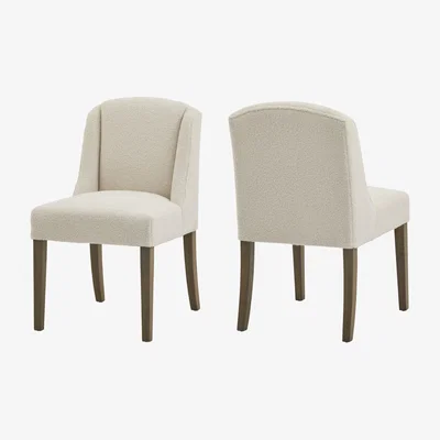Furniture123 Set of 2 Boucle Dining Chairs - Compton
