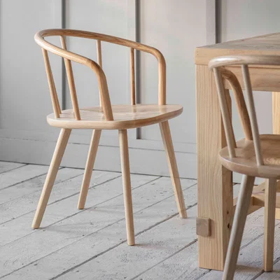 Graham & Green Set of Two Ash Carver Chairs