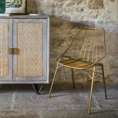 Graham & Green Ellwood Brass Chair