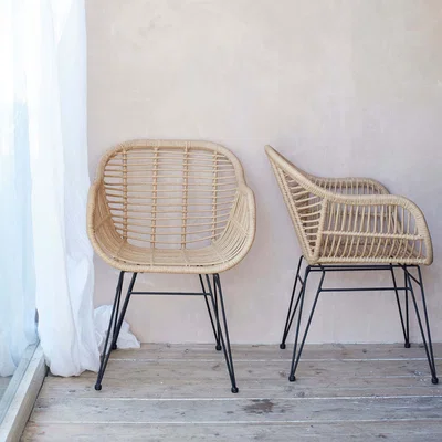 Graham & Green Set of Two Hampstead Rattan Chairs
