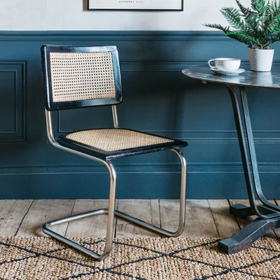 Graham & Green Black Mango Wood and Chrome Chair