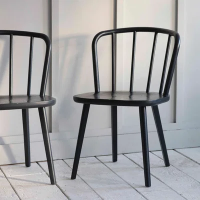 Graham & Green Set of Two Carbon Uley Chairs