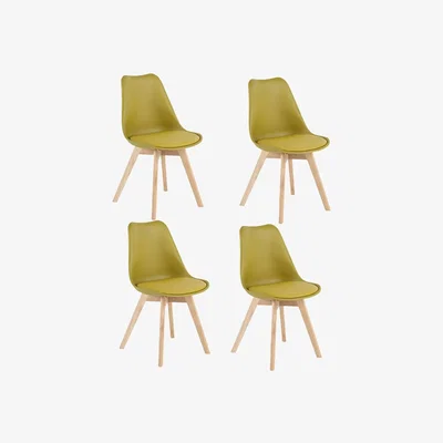 Habitat Habitat 4 Jerry Dining Chairs - Mustard