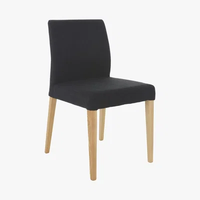 Habitat ELODI Grey wool dining chair with oak legs