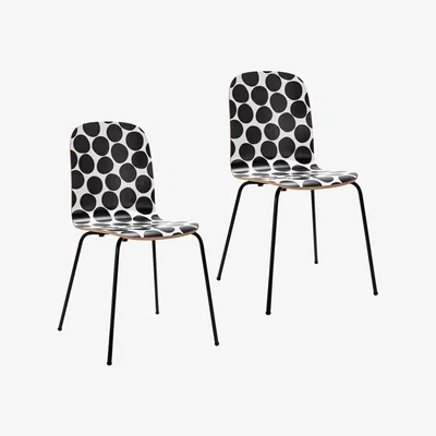 Habitat Habitat Kirby Pair of Bentwood Dining Chairs - Two Tone