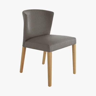 Habitat VALENTINA Grey upholstered dining chair with oak legs