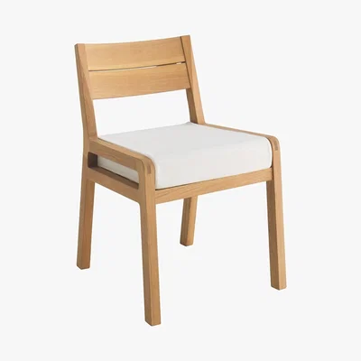 Habitat RADIUS Solid oak dining chair with upholstered seat pad