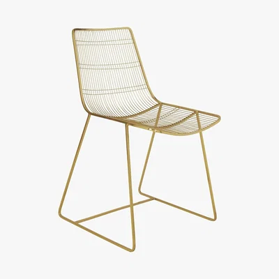 Habitat TABITHA Gold-finish metal wire dining chair