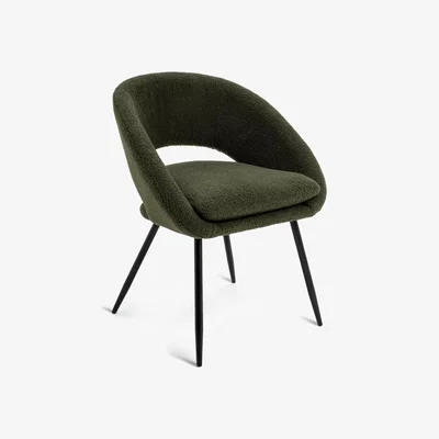 Habitat Habitat Hermione Boucle Dining Chair - Green