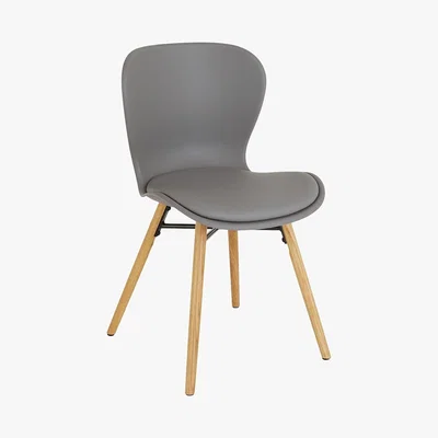 Habitat Habitat Etta Pair of Plastic Dining Chair - Grey