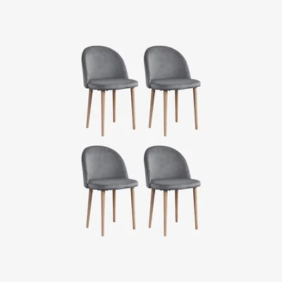 Habitat Habitat 4 Imogen Fabric Dining Chairs - Grey