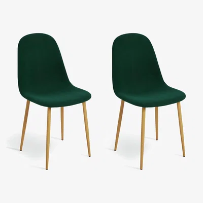 Habitat Habitat Beni Pair of Corduroy Dining Chairs - Green