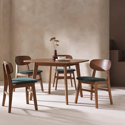 Habitat Habitat x Scion Esala Pair of Fabric Dining Chairs - Walnut