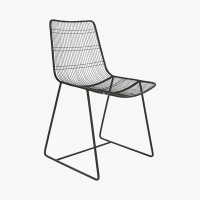Habitat TABITHA Black metal wire dining chair