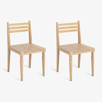 Habitat Habitat Barnwell Pair of Oak Dining Chairs - Natural