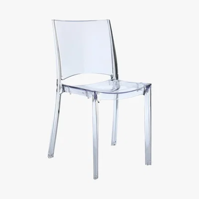 Habitat VERNE Clear plastic stackable dining chair