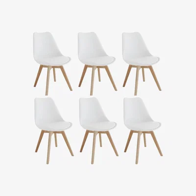 Habitat Habitat 6 Jerry Dining Chairs - White