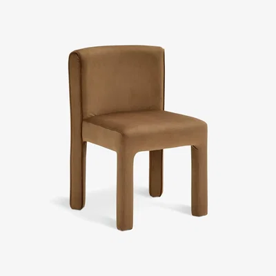 Habitat Habitat Bastian Velvet Dining Chair - Natural