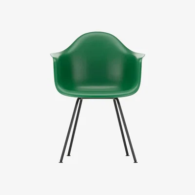 Heal's Vitra Eames DAX Armchair RE in Emerald with 30 Basic Dark Powder Coated Base 05 Glides