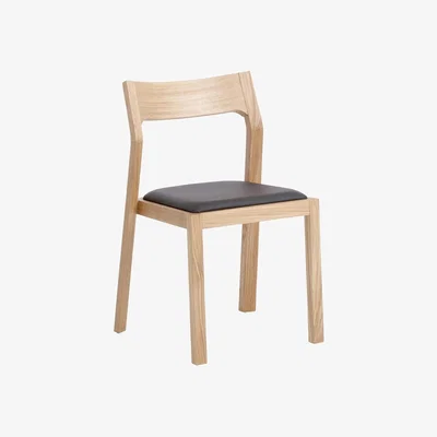 Heal's Case Profile Chair in Oak with Brown Leather - Heal's UK Furniture