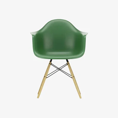 Heal's Vitra Eames DAW Armchair RE in Emerald with 65 Ash Honey Tone Base 05 Glides