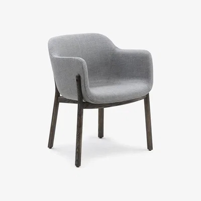 Heal's De La Espada Porto Dining Chair Danish Oiled Ash and Grey Sunniva 2 Upholstery - Heal's UK Furniture
