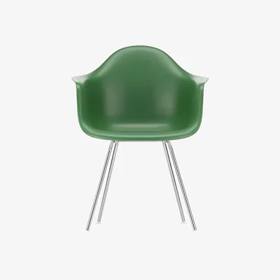 Heal's Vitra Eames DAX Armchair RE in Emerald with 01 Chrome Base 05 Glides