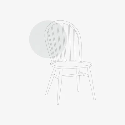 Heal's Ercol Originals Windsor Dining Chair Coloured Finish White - Heal's UK Furniture