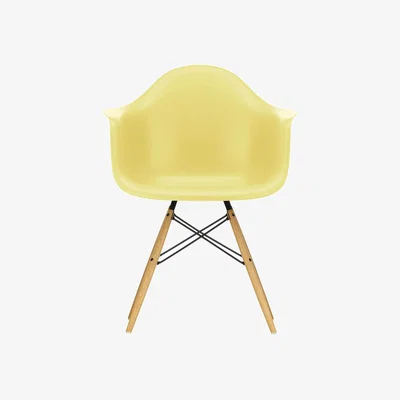 Heal's Vitra Eames DAW Armchair RE in Citron with 65 Ash Honey Tone Base 05 Glides