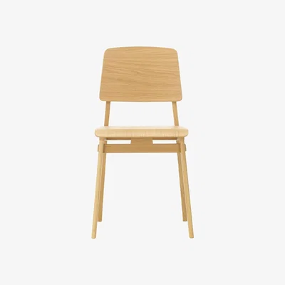 Heal's Vitra Chaise Tout Bois Dining Chair Dark Oak - Heal's UK Furniture