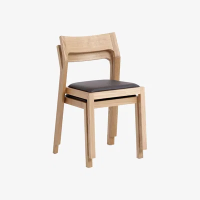 Heal's Case Profile Chair, Oak with Cream Leather Seat