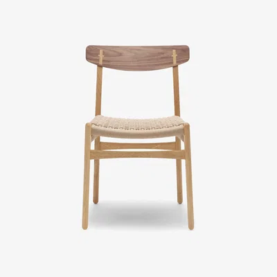 Heal's Carl Hansen & Son CH23 Chair Oak Frame & Walnut Backrest