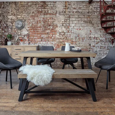 IO Living Urban 1.6m Extendable Dining Table Set with Dark Grey Gaudi Chairs